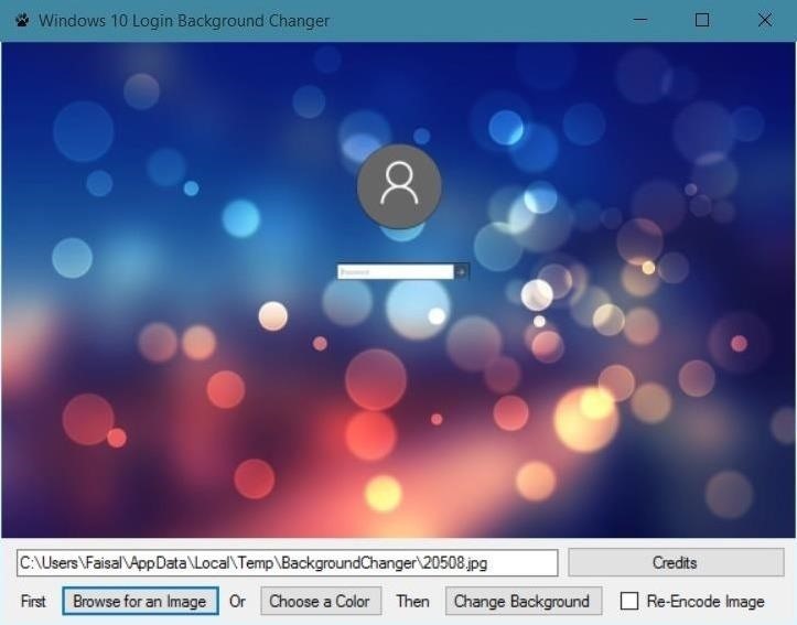 Schimbati Background-ul de Login in Windows 10