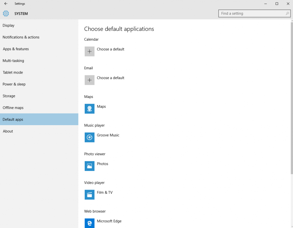 Cum schimbati programele Default in Windows 10