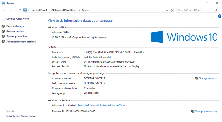 Cum sa schimbi numele PC-ului in Windows 10