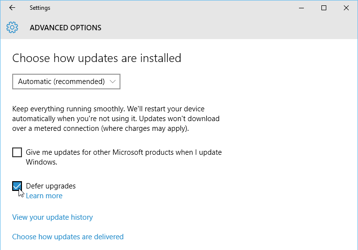 Update, Backup si recuperare de date in Windows 10