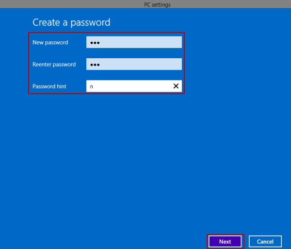 Create password