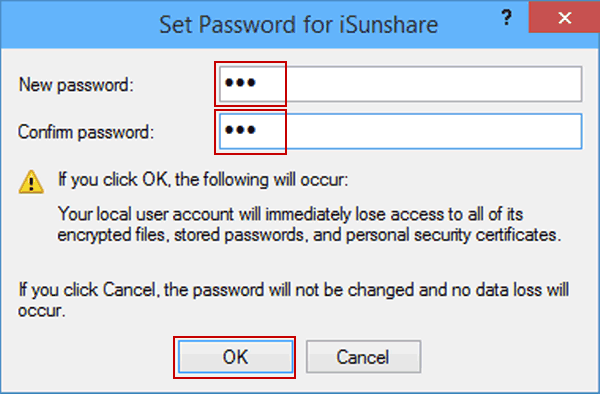Set password