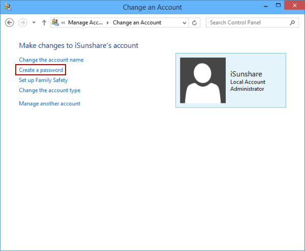 Create a password