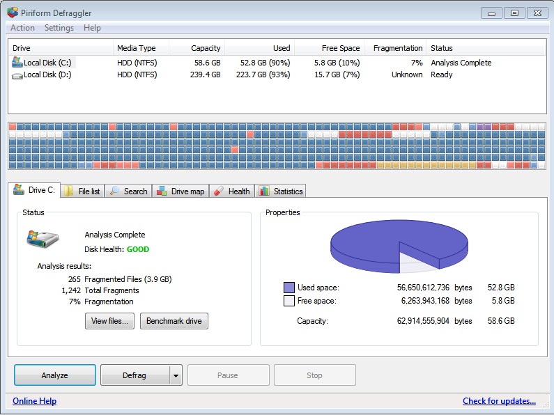 Defragmentarea hard disk-ului