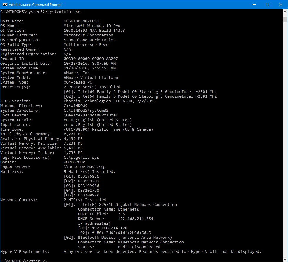 specificatiile laptopului pentru Windows 10