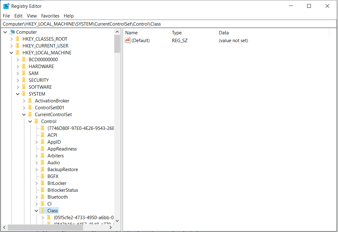 Registry Editor