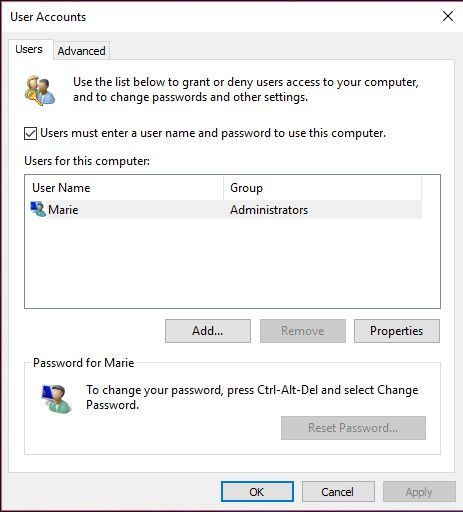 Cum elimini parola de logare in Windows 10?