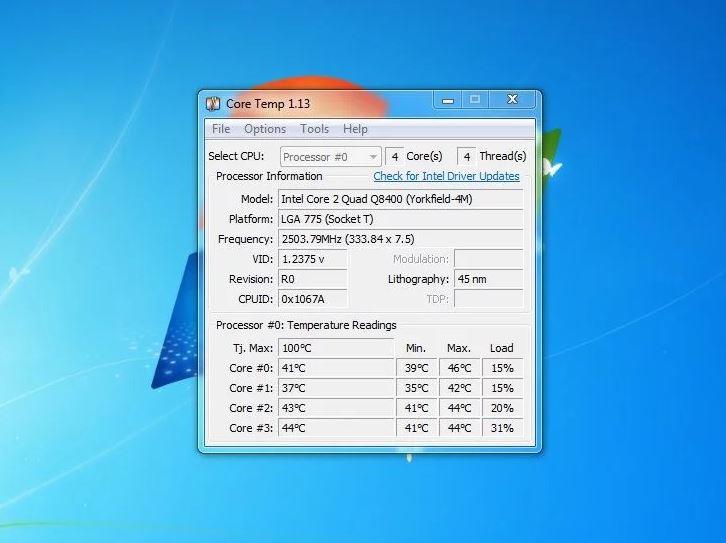 Core temp