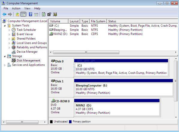 Metode de a redimensiona o partitie NTFS in Windows