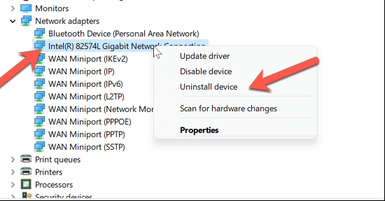 Acum faceti un click dreapta pe intrarea adaptorului Wi-Fi si apoi faceti click pe optiunea Dezactivare dispozitiv