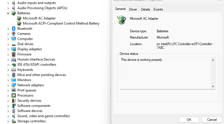 2. Verifică starea bateriei din Device Manager