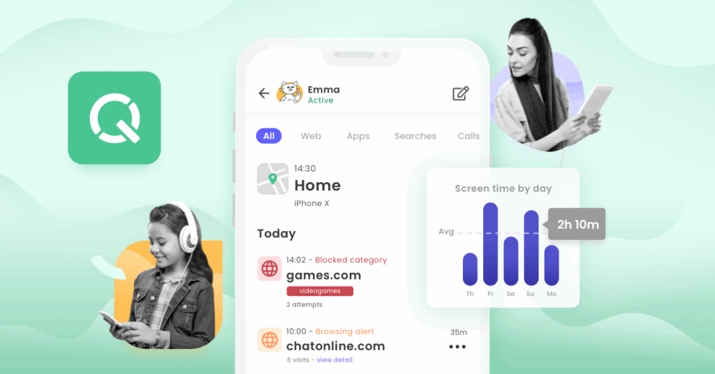 Qustodio – Free (Android, iOS, Windows, macOS, Chromebook)
