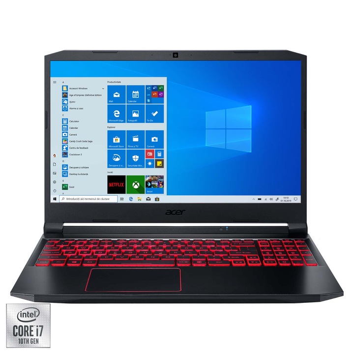 Laptop Gaming Acer Nitro 5 An515-55 Intel Core I7-10750h Pana La 5.00 Ghz 15.6" Full Hd 16gb 1tb Ssd Gtx 1650 4gb Rf