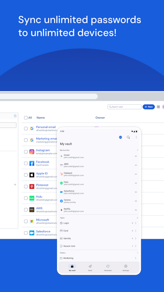 Bitwarden - manager de parole
