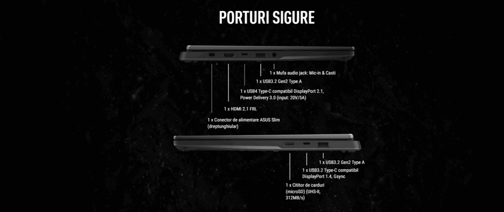 Conectivitate review laptop ASUS TUF A14