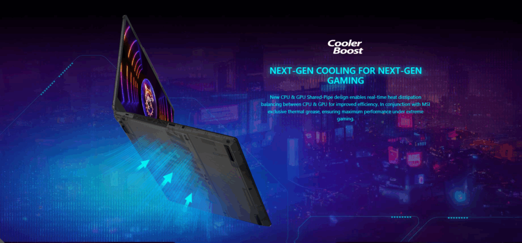 MSI Cyborg 15 A13VF sistem de racire Cooler Boost