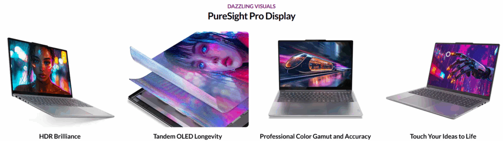 Review display laptop Lenovo Yoga Pro 9i 16IAH G10 Aura Edition