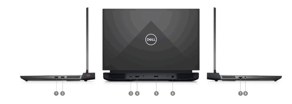Review Laptop Dell G15 5520 - Laptop de Gaming cu i5-12500H cate porturi are, test de conectivitate