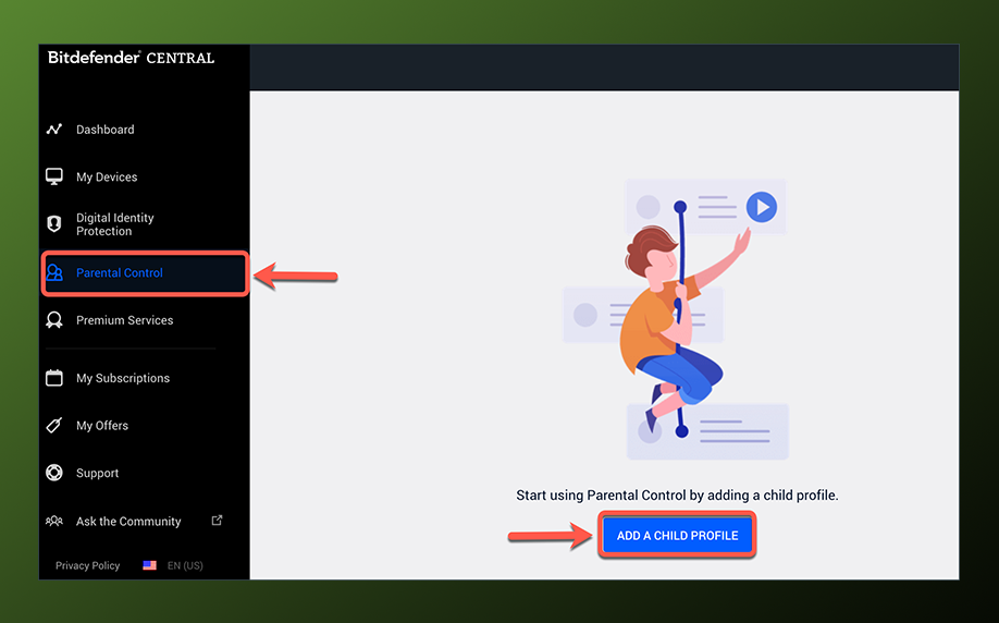 Control parental pe windows cu Bitdefender