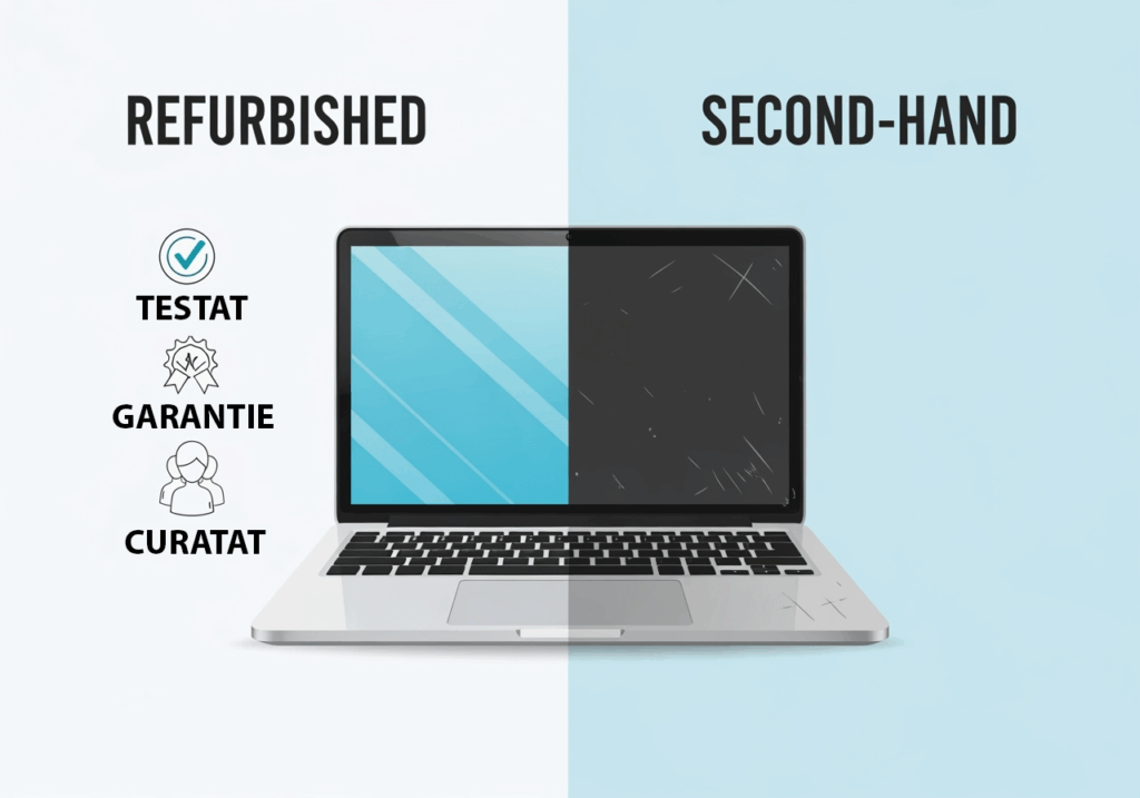Diferența între laptopurile refurbished și second-hand