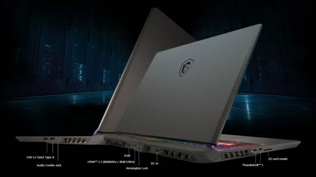 Review Laptop MSI Vector 16 HX AI - PORTURI, CONECTIVITATE