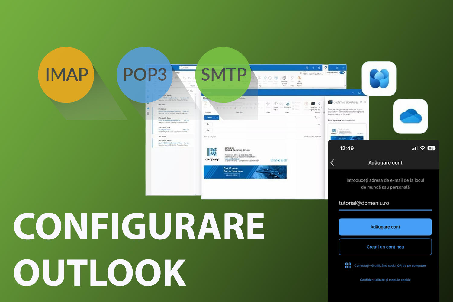 Configurare email outlook