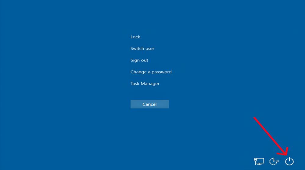 Închidere laptop din tastatură cu Ctrl + Alt + Delete