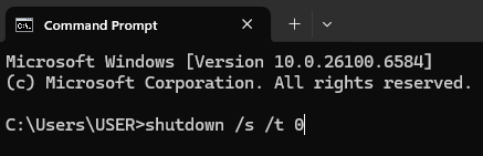 Cum inchizi un laptop folosind Command Prompt