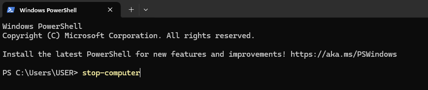 Cum sa inchizi un laptop rapid folosind PowerShell