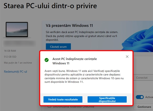 verificare compatibilitate Windows 11 - pasi si metode