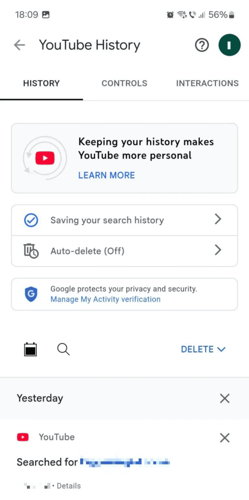 Cum ștergi istoricul căutărilor YouTube