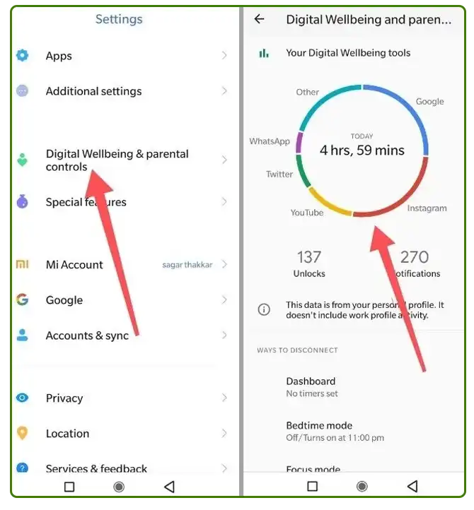 Cum vezi cât timp ai stat pe telefon (iOS și Android) Cum verifici cât timp ai stat pe telefon (Android)