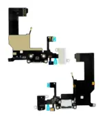 Cablu Flex Port Incarcare Cu Placa iPhone 5 (White) - imagine 2