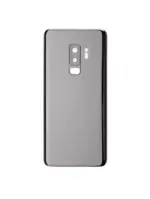 Capac Spate Sticla Samsung Galaxy S9 Plus AMPlus (No Logo) (Titanium Gray) - imagine 2