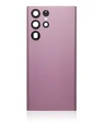 Capac Spate Sticla Samsung Galaxy S22 Ultra 5G OEM (No Logo) (Burgundy) - imagine 2