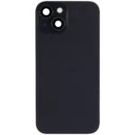 Capac Spate Sticla iPhone 15 Aftermarket (No Logo) (Black) - imagine 3