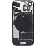 Capac Spate Sticla iPhone 15 Aftermarket (No Logo) (Green) - imagine 4