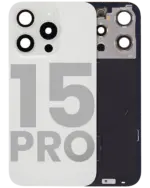 Carcasa Spate iPhone 15 Pro Refurbished (White Titanium) - imagine 2