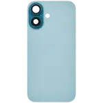 Capac Spate Sticla iPhone 16 OEM (No Logo) (Teal) - imagine 3