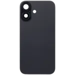 Capac Spate Sticla iPhone 16 OEM (No Logo) (Black) - imagine 3