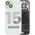 Capac Spate Sticla iPhone 15 Aftermarket (No Logo) (Green) - imagine 2