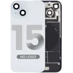 Capac Spate Sticla iPhone 15 Aftermarket (No Logo) (Blue) - imagine 2