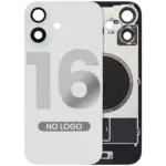 Capac Spate Sticla iPhone 16 OEM (No Logo) (White) - imagine 2