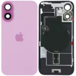 Capac Spate Sticla iPhone 16 Service Pack (Pink) - imagine 2