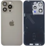 Capac Spate Sticla IPhone 15 Pro Original (Natural Titanium) - imagine 2