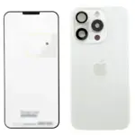 Capac Spate Sticla IPhone 15 Pro Original (White Titanium)