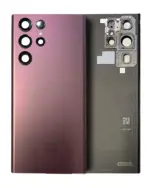 Capac Spate Sticla Samsung Galaxy S22 Ultra 5G Service Pack (Burgundy)