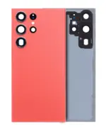 Capac Spate Sticla Samsung Galaxy S23 Ultra 5G OEM (No Logo) (Red)