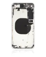 Carcasa Spate Sticla iPhone 8 Plus AMPlus (No Logo) (Silver) - imagine 2