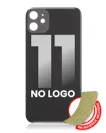Capac Spate Sticla iPhone 11 (No Logo) (Black) - imagine 2